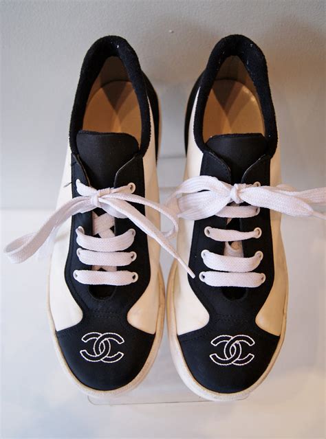 classic chanel sneakers|vintage Chanel shoes for sale.